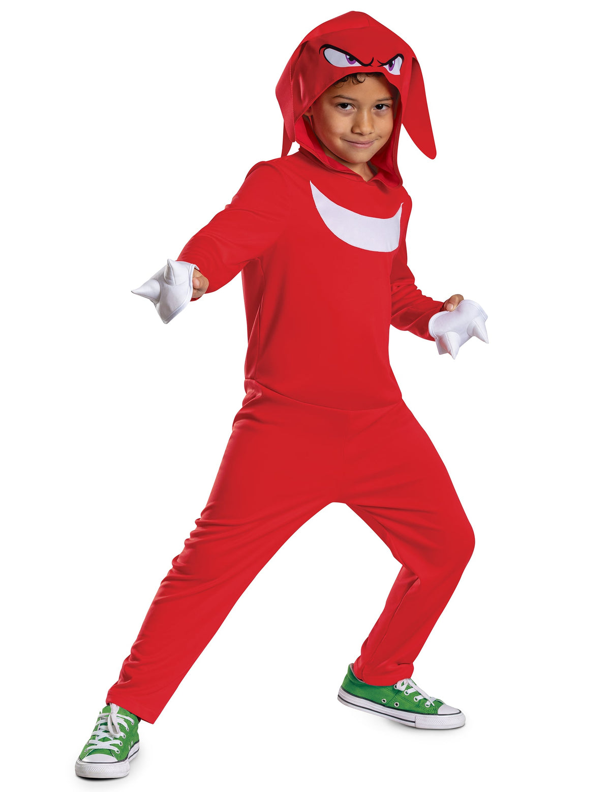Déguisement Knuckles sonic™ pour enfant rouge avec cagoule et gants