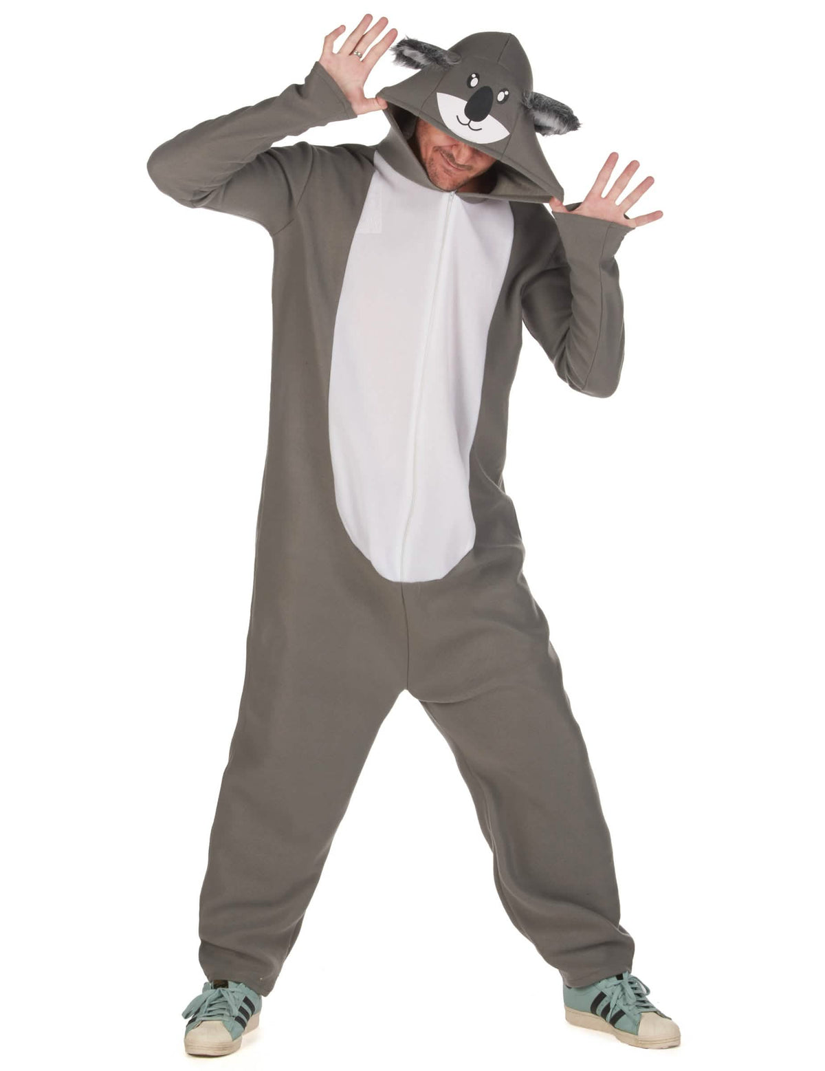 Vedere frontală a costumului de koala
