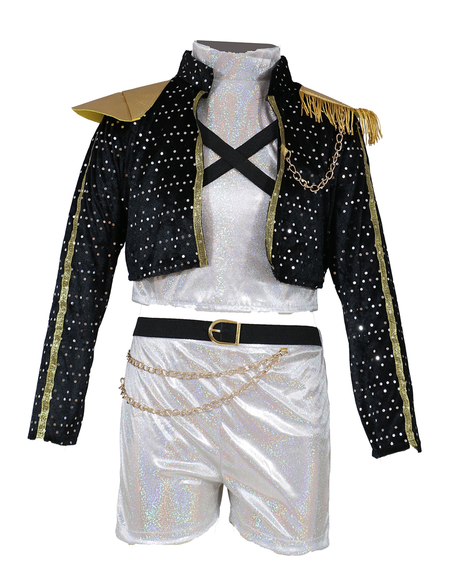 Costum de Kpop star iridescent pentru fată 