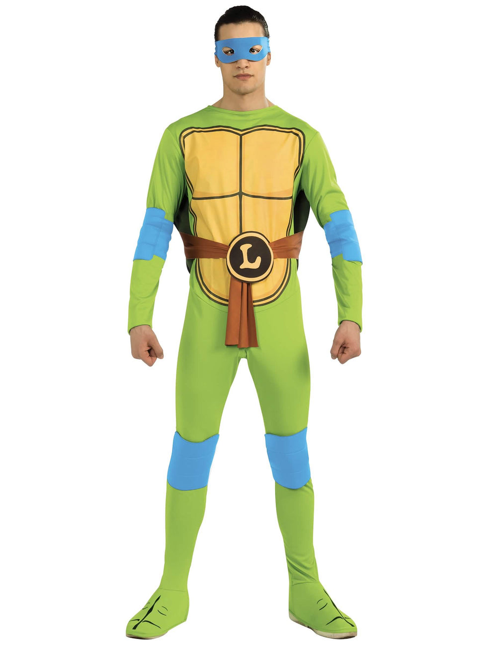 Costum Leonardo Țestoasele Ninja clasic pentru adult verde cu mască albastru