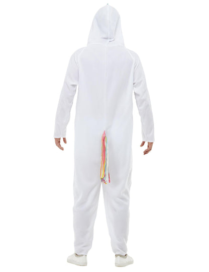 Deghizare unicorn alb și multicolor pentru adulți