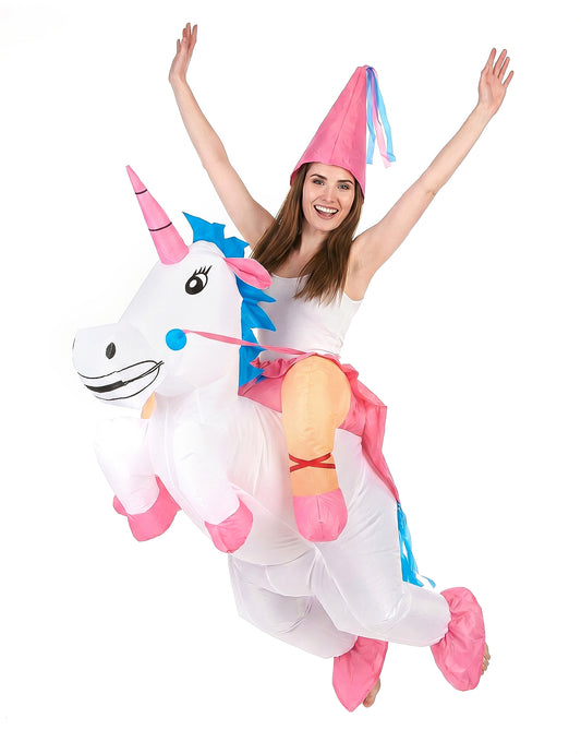 Deghizare unicorn gonflabilă pentru adulți