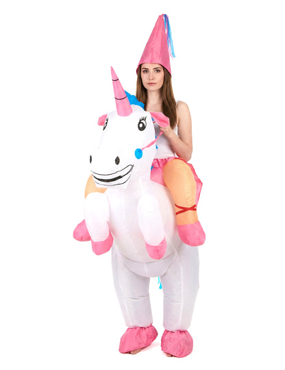 Deghizare unicorn gonflabilă pentru adulți