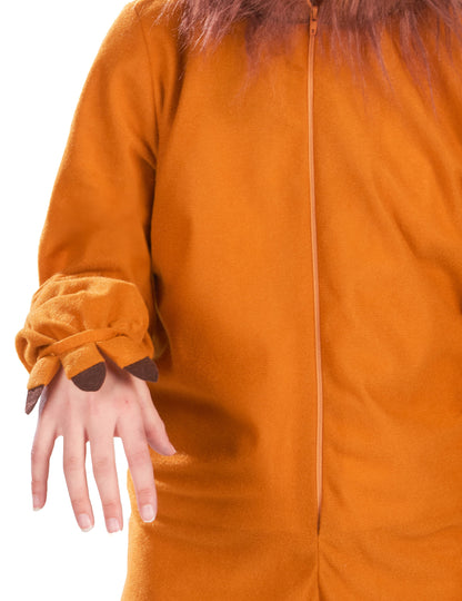 Détail de la patte du déguisement de lion pour enfant