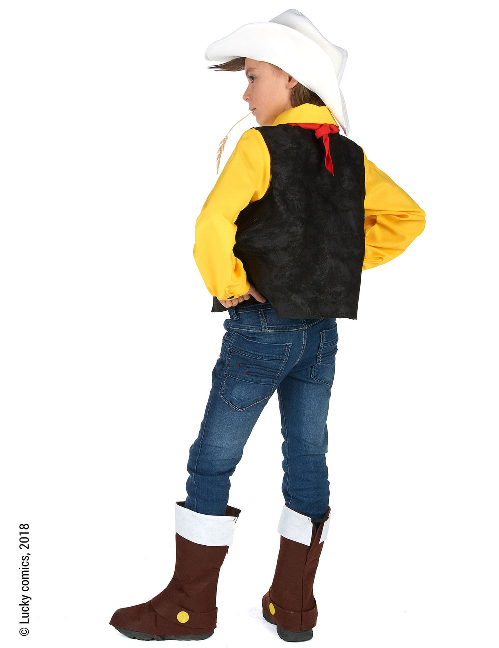 Vue de dos du déguisement Lucky Luke™ pour enfant