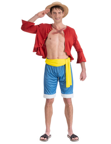 Costum Luffy One Piece pentru adulți