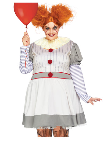 Costum de clovn îngrozitor de lux dimensiuni mari pentru femei