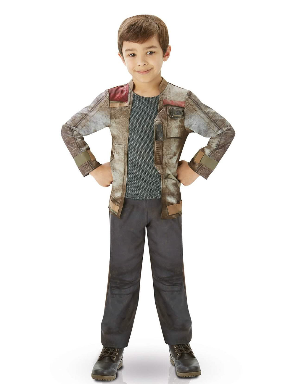 Costum lux Finn Star Wars VII™ pentru copil maro și gri