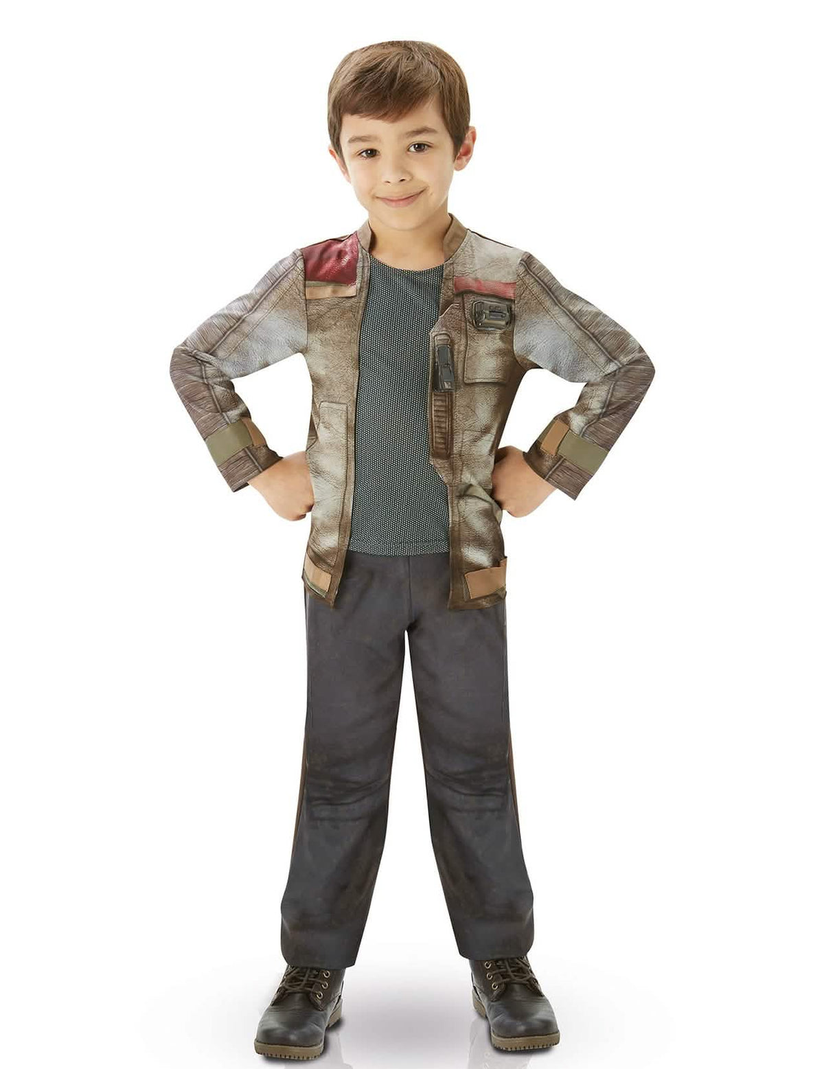 Costum lux Finn Star Wars VII™ pentru copil maro și gri