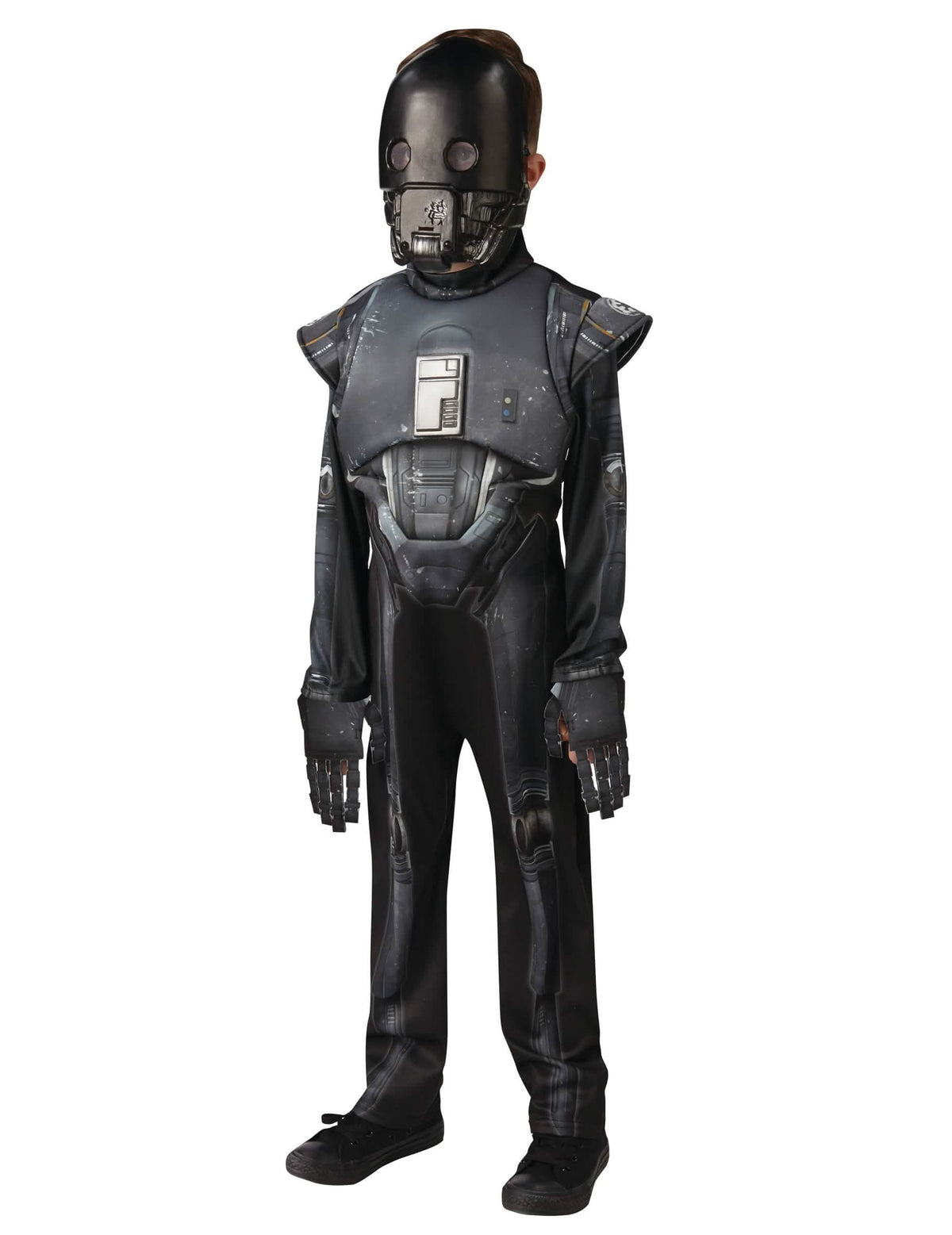 Déguisement luxe K-2SO Star Wars Rogue One pour adolescent noir et gris avec masque