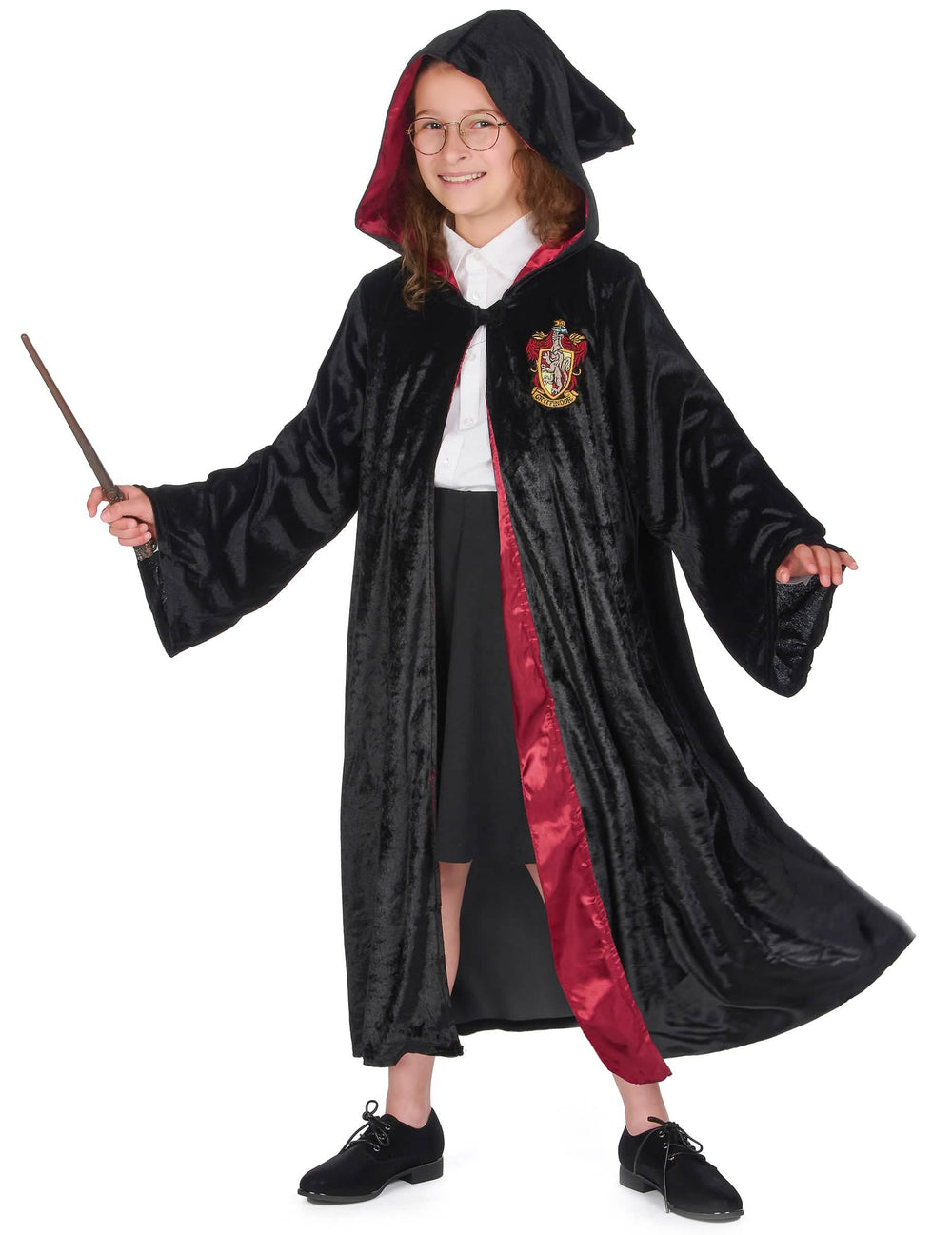 Glugă și baghetă ale costumului lux rochie Harry Potter pentru copil