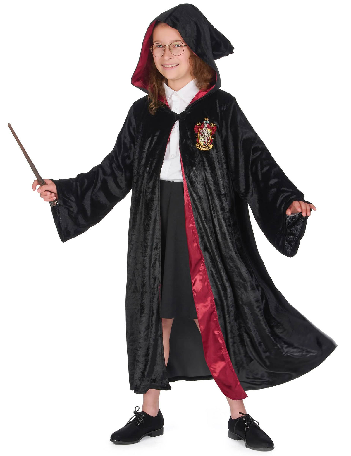 Glugă și baghetă ale costumului lux rochie Harry Potter pentru copil