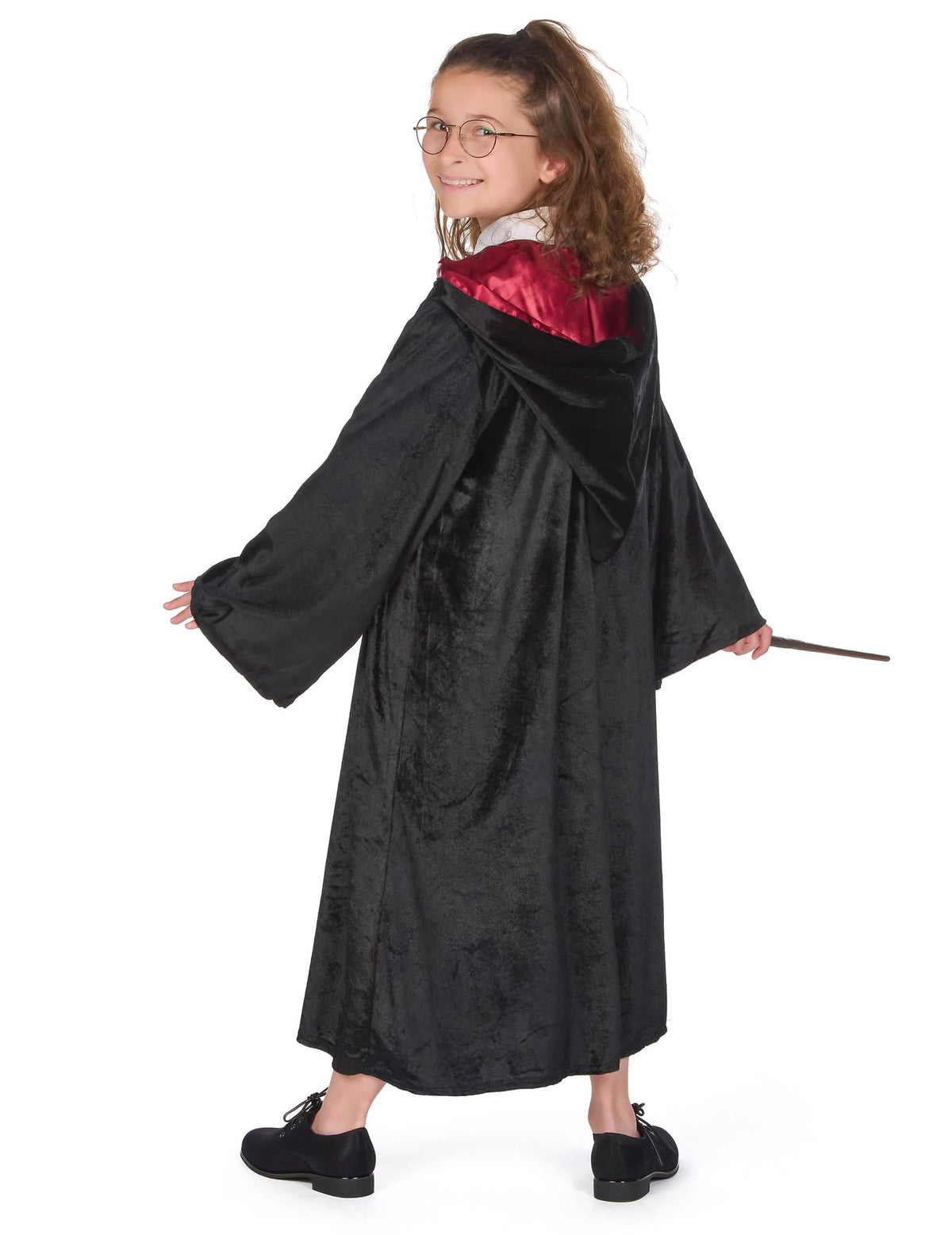 Vedere din spate a costumului lux rochie Harry Potter pentru copil
