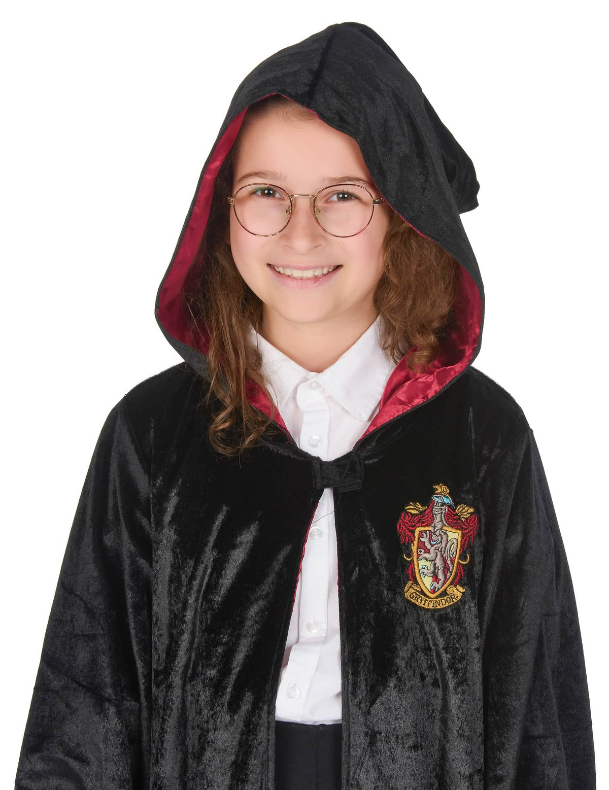 Prim-plan pe gluga costumului lux rochie Harry Potter