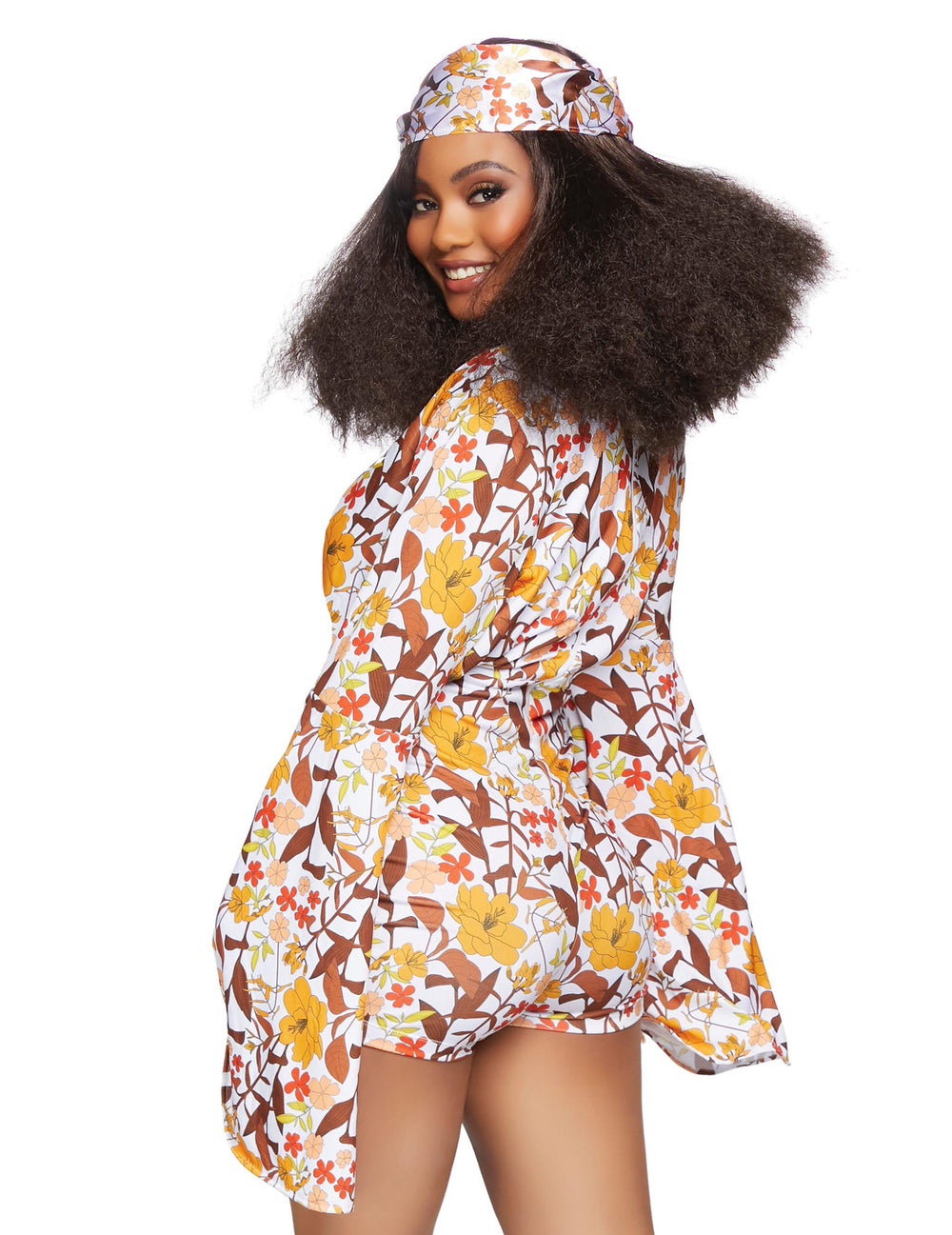 Vue de dos du déguisement luxe sexy boogie pour femme