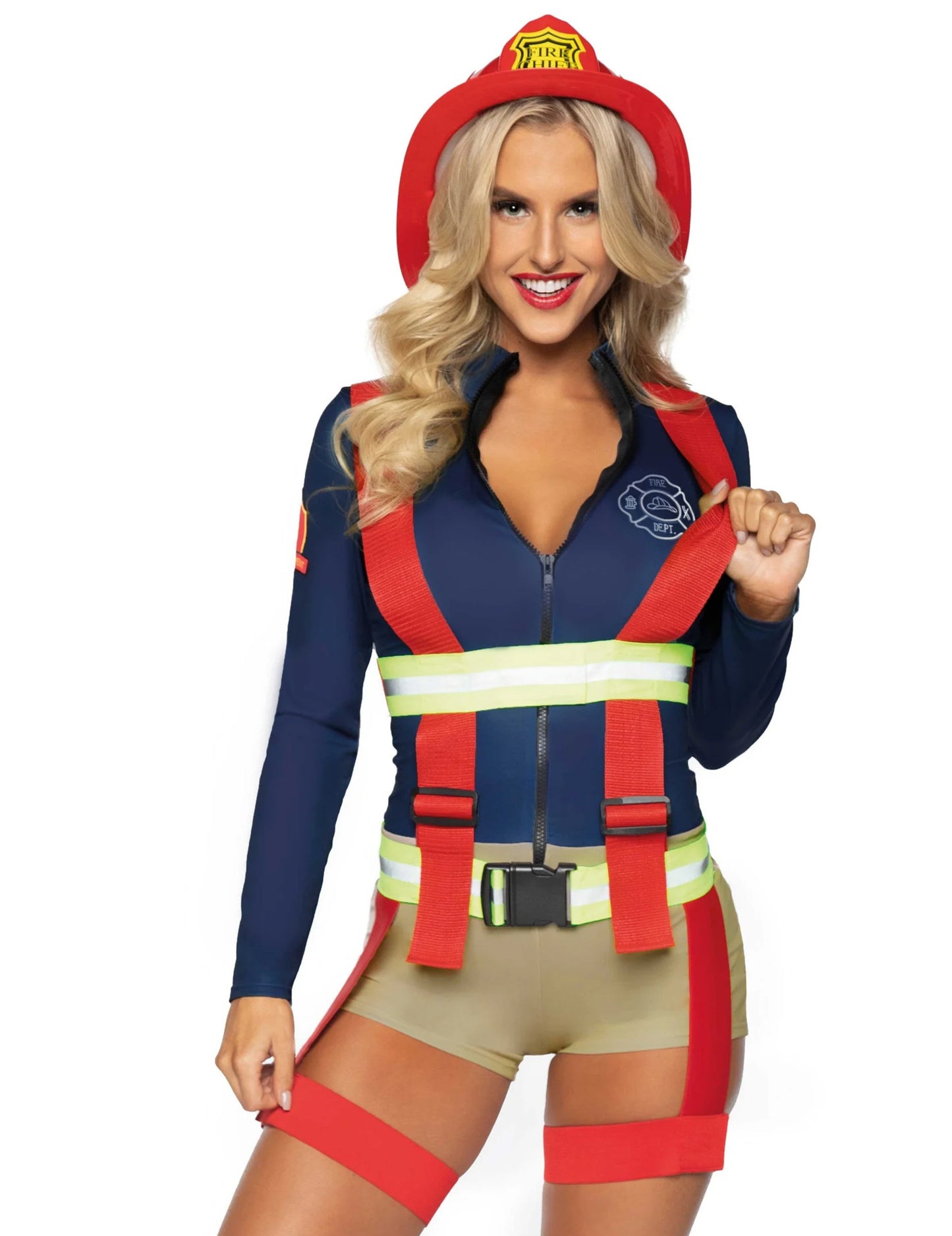 Costum de lux al pompierului sexy feminin