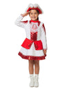 Costum Majoretă din gabardină roșie pentru fete