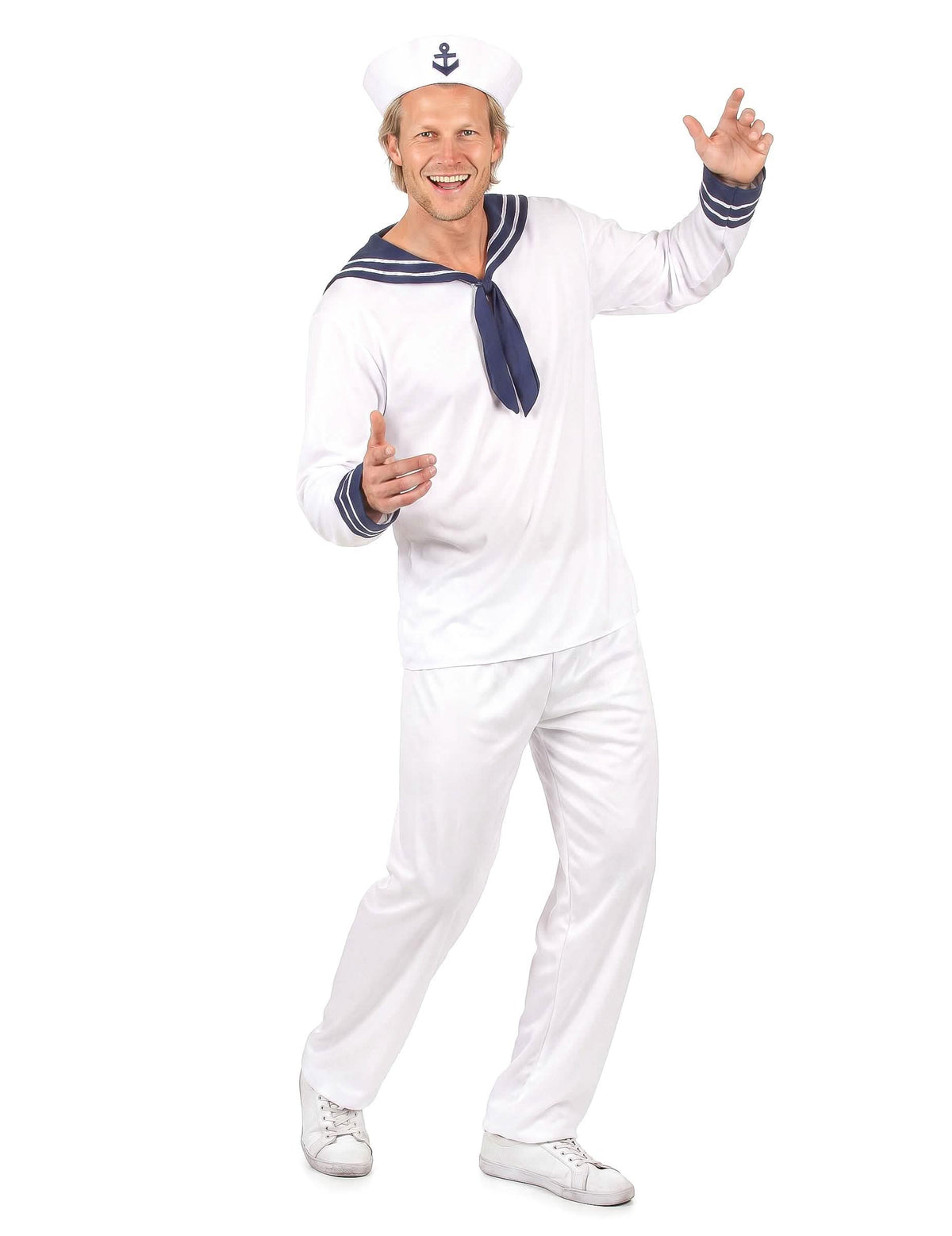 Déguisement marin blanc homme