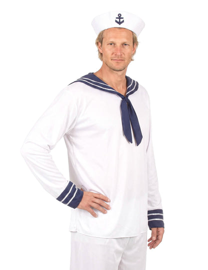 Déguisement marin blanc homme