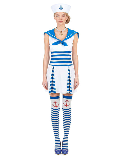 Rochie cu dungi pentru femei deghizare marină