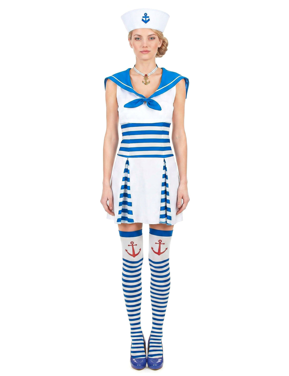 Rochie cu dungi pentru femei deghizare marină