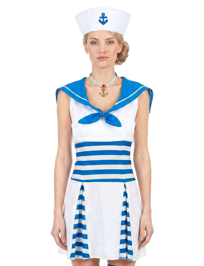 Rochie cu dungi pentru femei deghizare marină