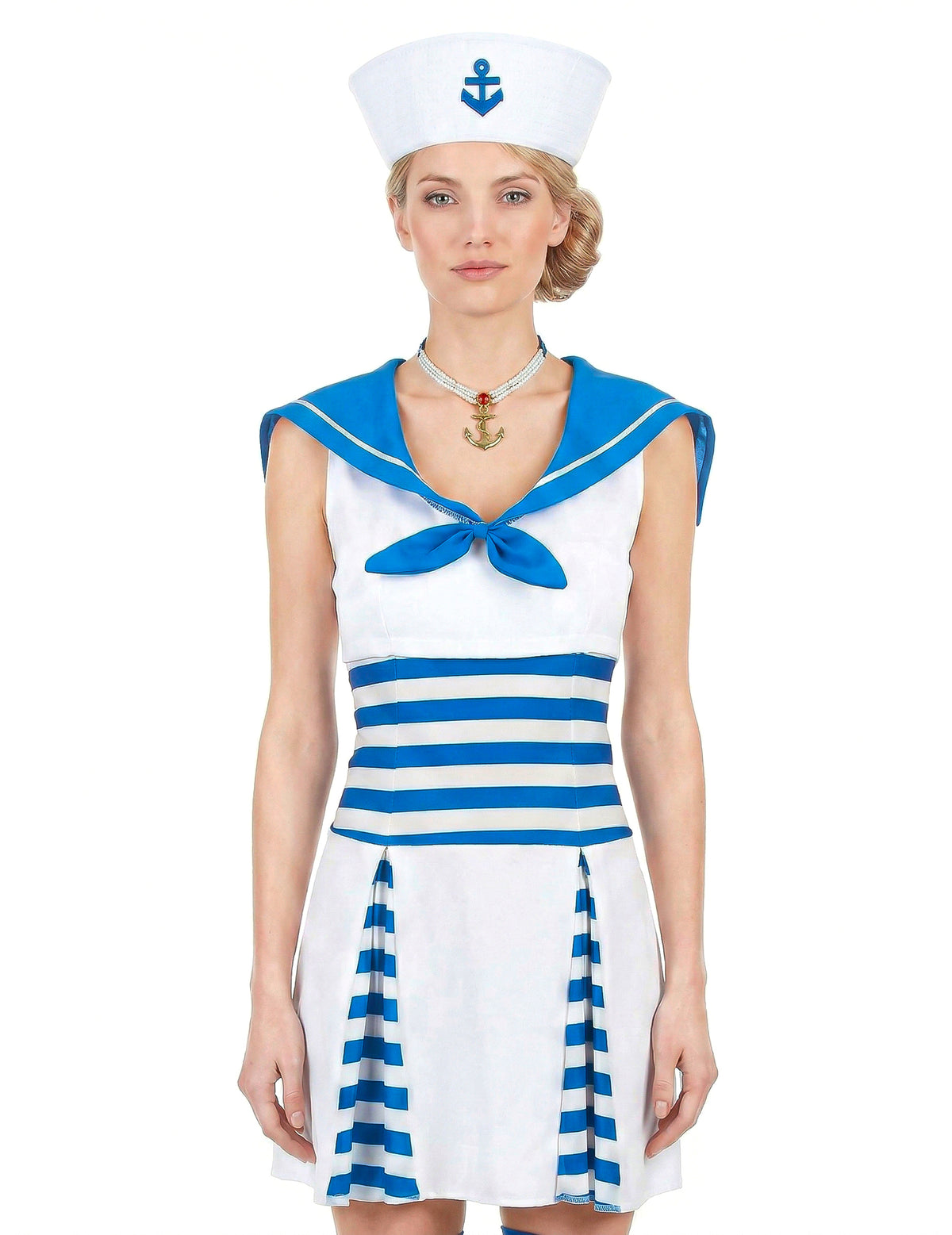 Rochie cu dungi pentru femei deghizare marină