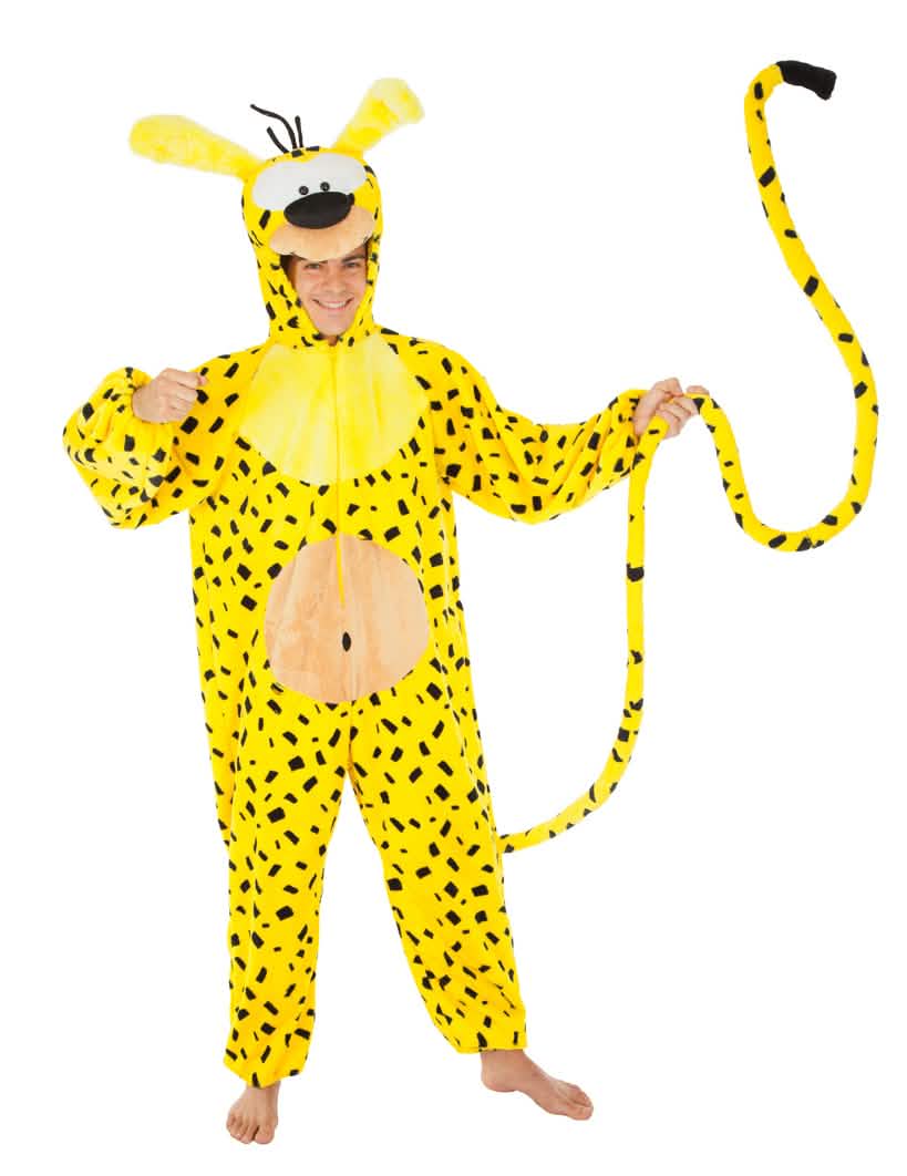 Costum Marsupilami™ pentru adult galben cu pete negre și coadă lungă