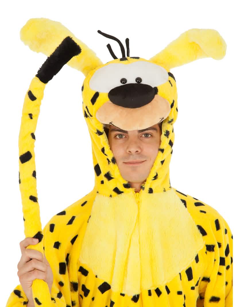 Prim-plan pe gluga costumului Marsupilami™ pentru adult