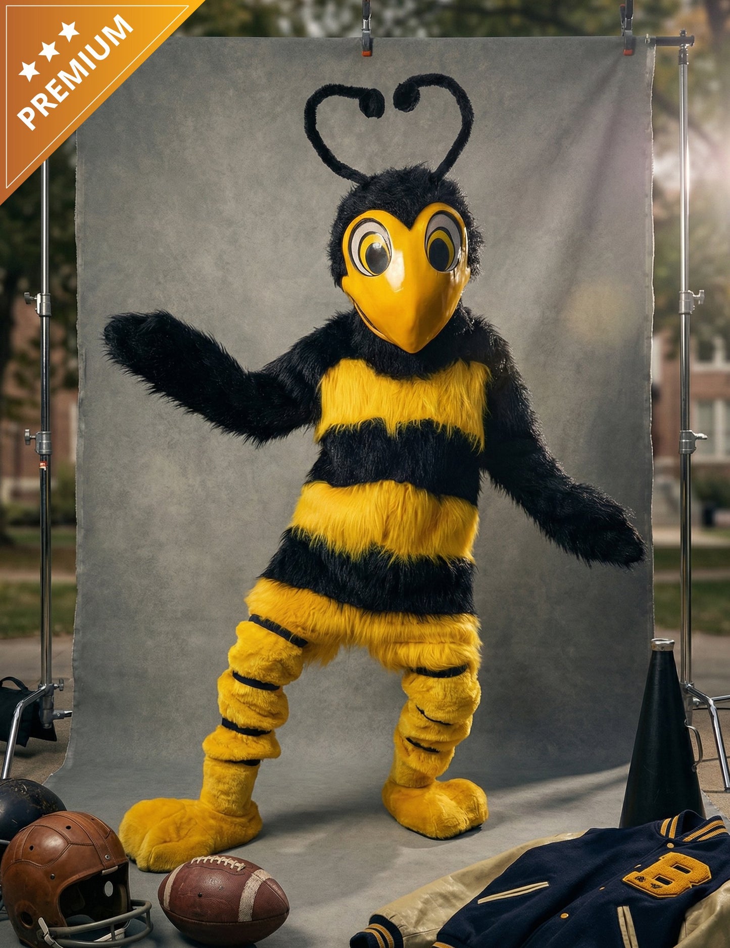 Costum de mascotă de albină pentru adulți