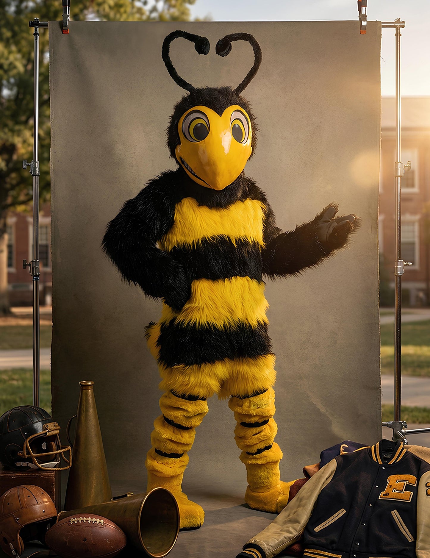 Costum de mascotă de albină pentru adulți