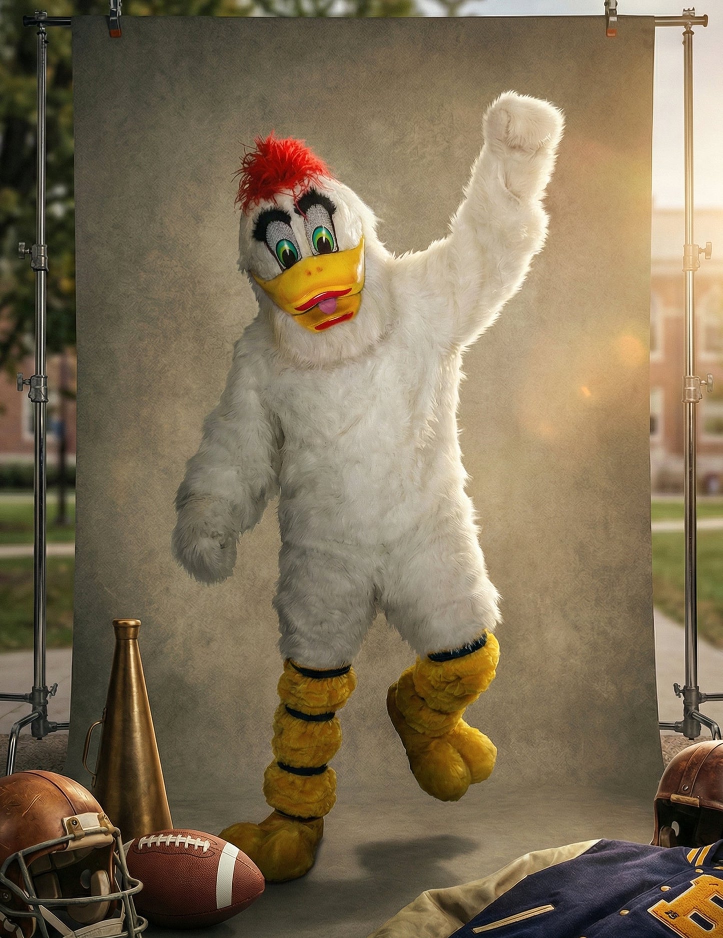 Costum de mascotă de rață albă pentru adult