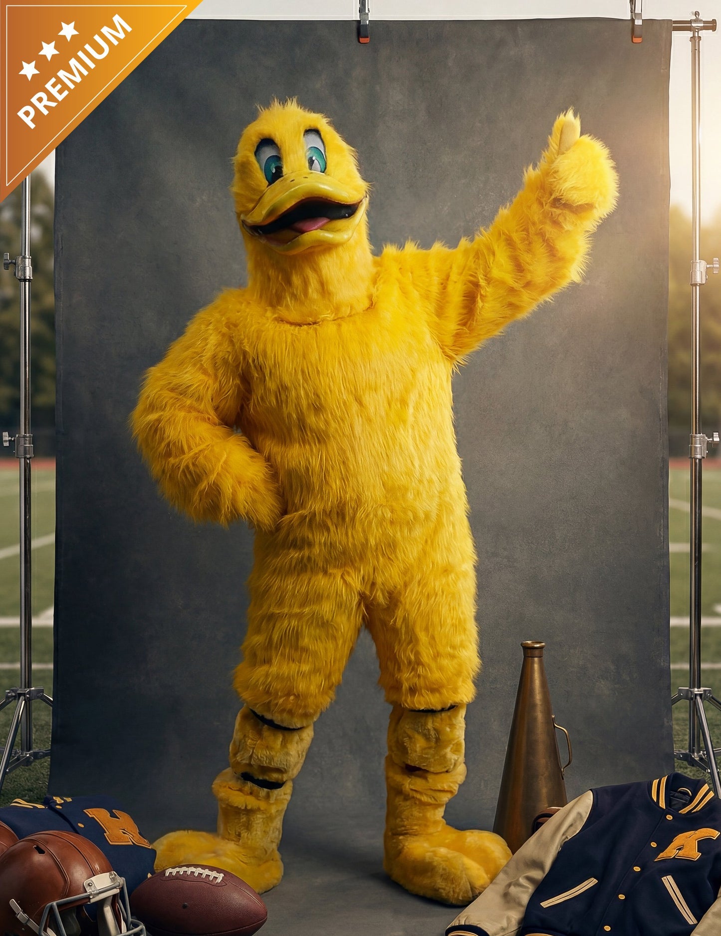 Costum de mascotă de rață galbenă pentru adult