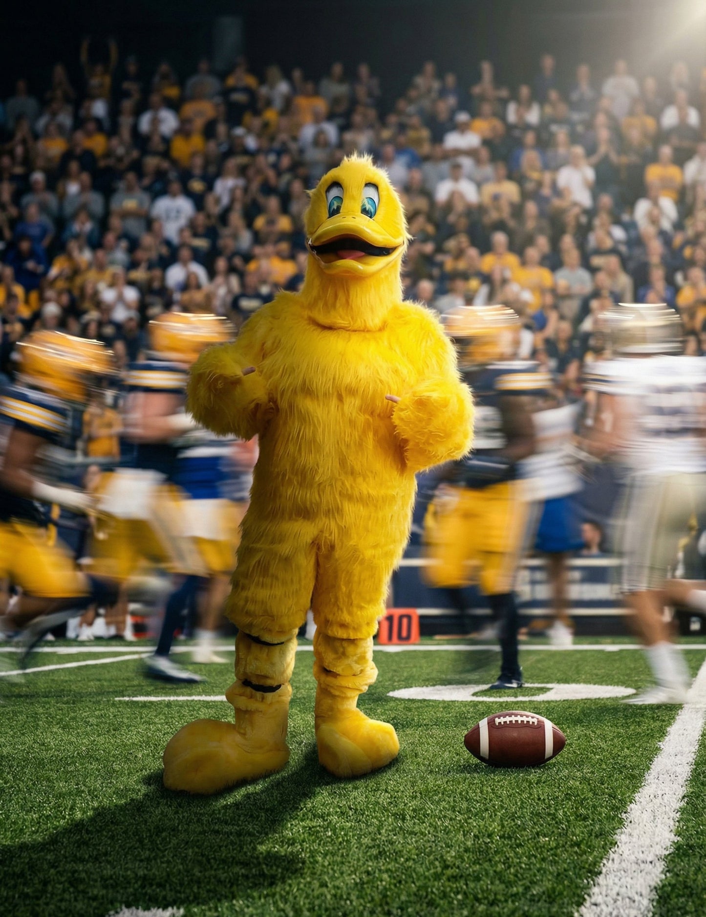 Costum de mascotă de rață galbenă pentru adult