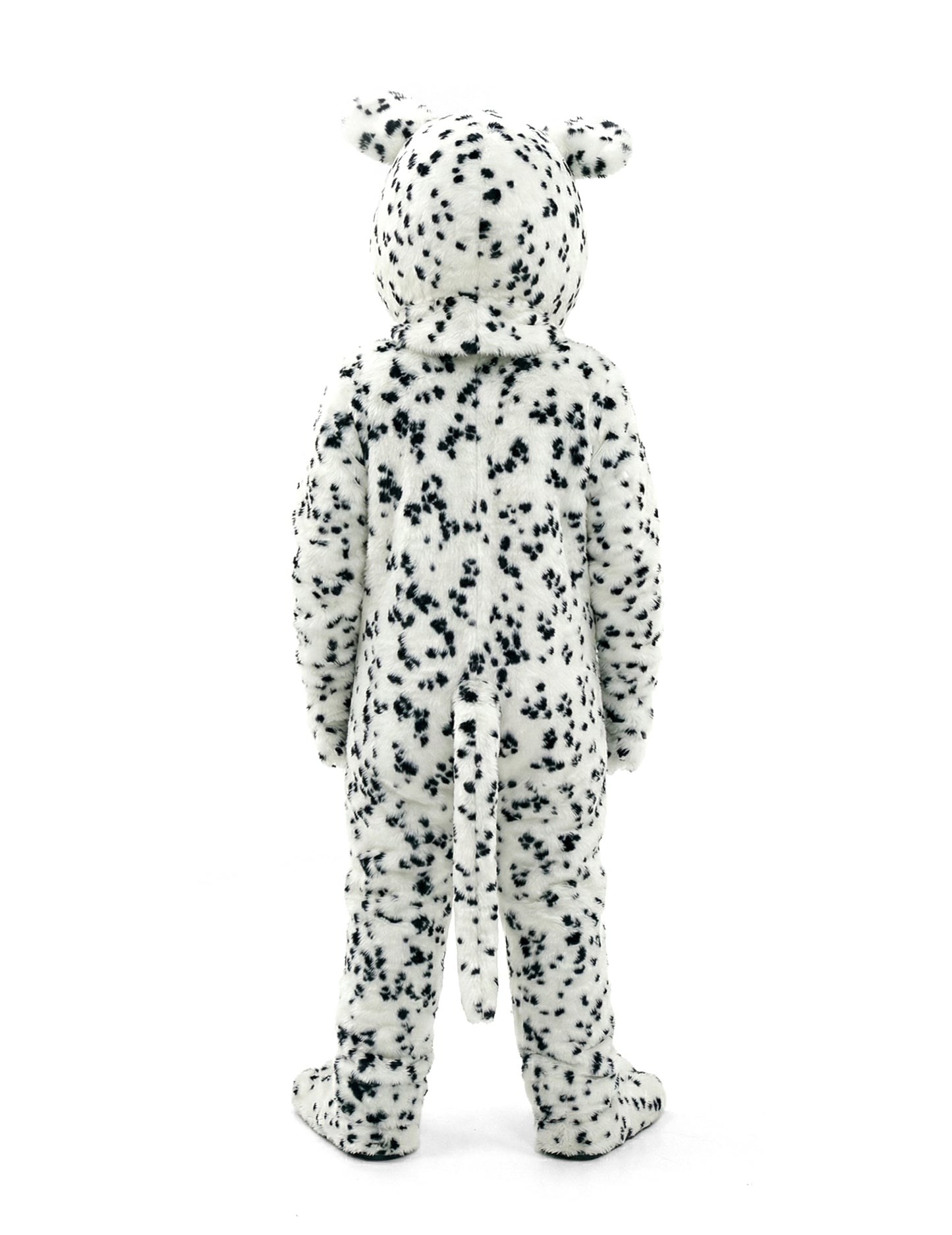 Vue de dos du déguisement mascotte chien dalmatien