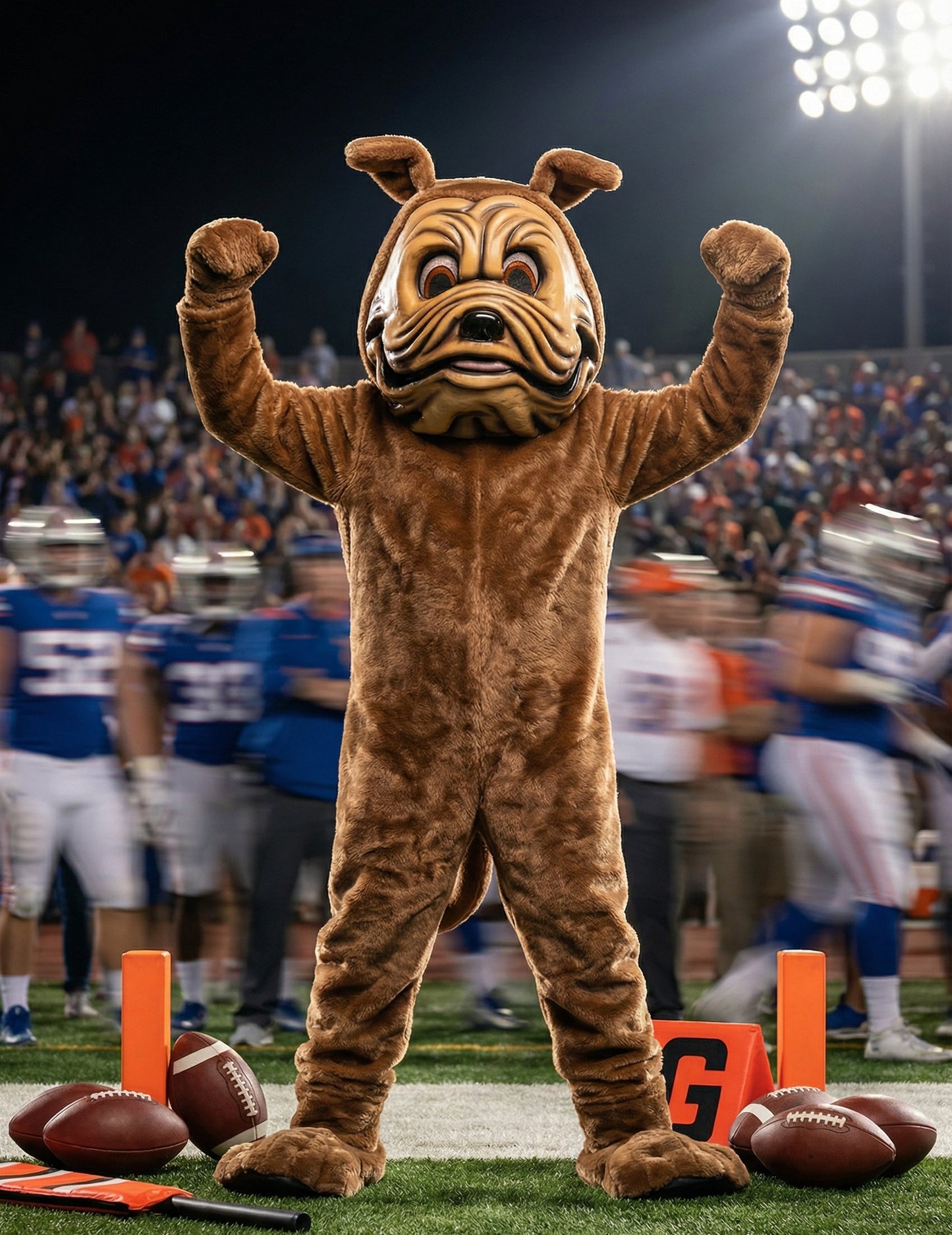 Costum de mascotă de câine maro pentru adult