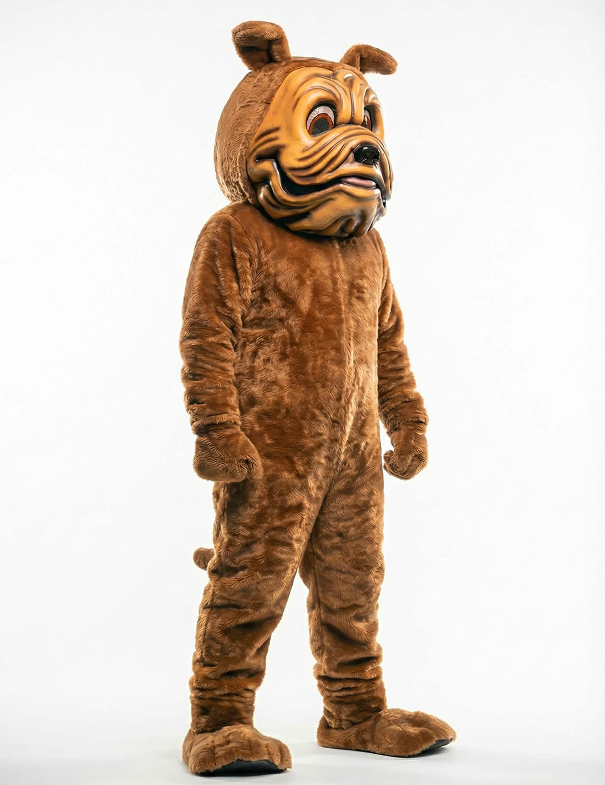 Vedere din profil a costumului mascote câini