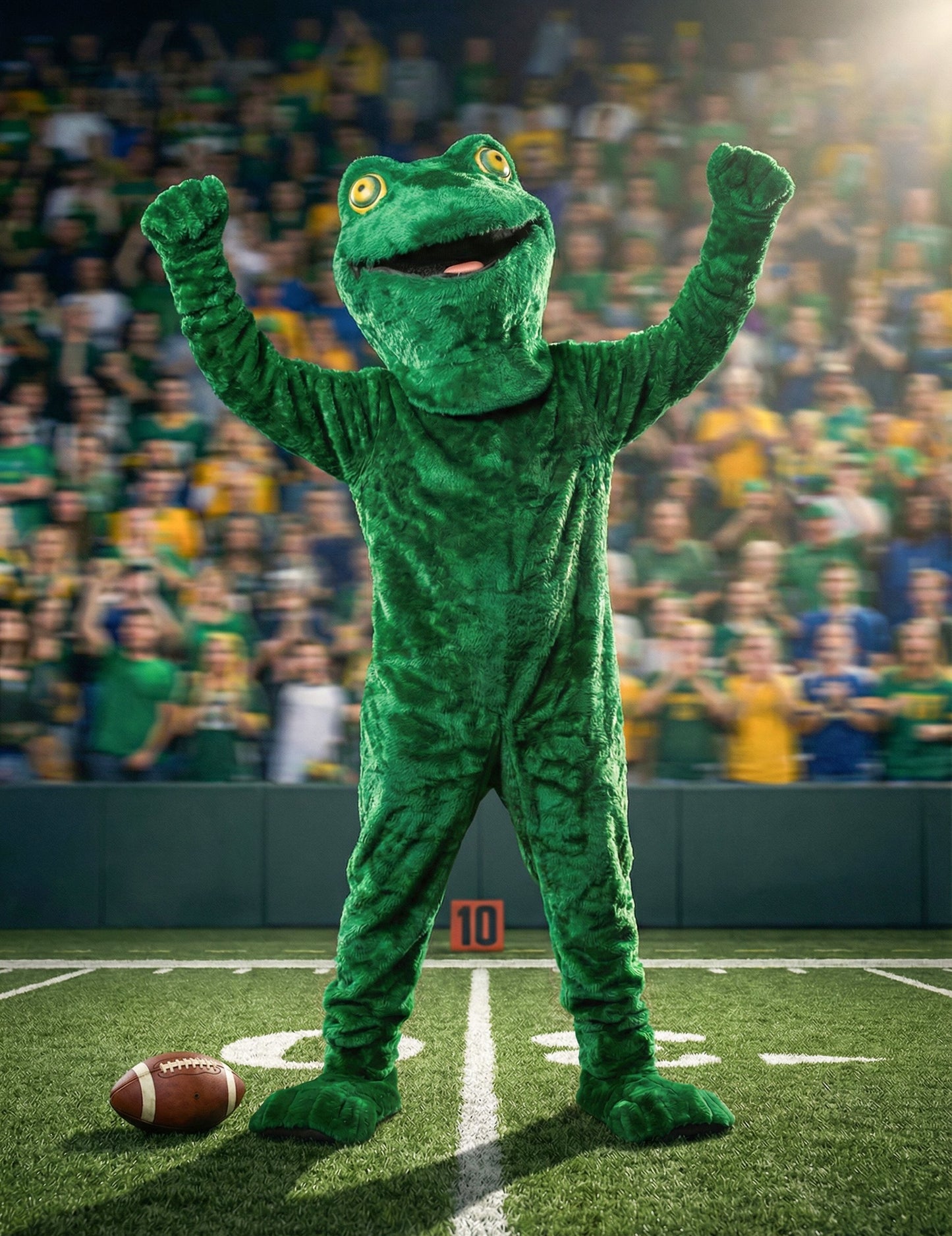 Costum de mascotă de broască pentru adult