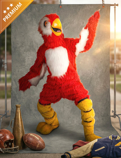 Costum de mascotă de papagal roșu pentru adult