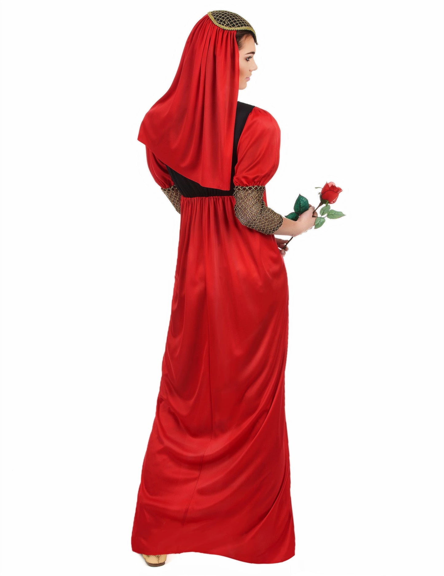 Femeie de deghizare medievală roșie