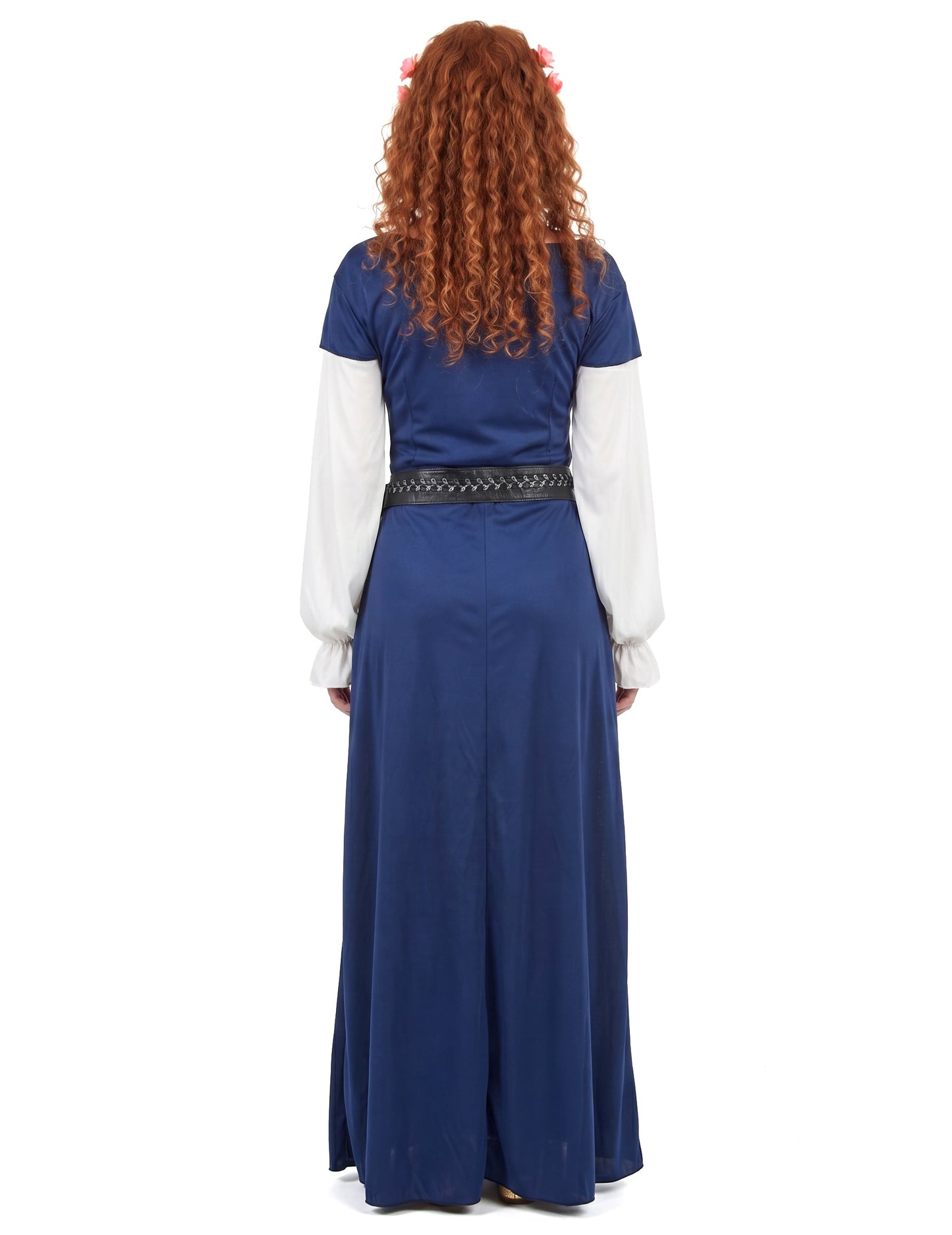 Costum medieval rochie lungă albastră pentru femei