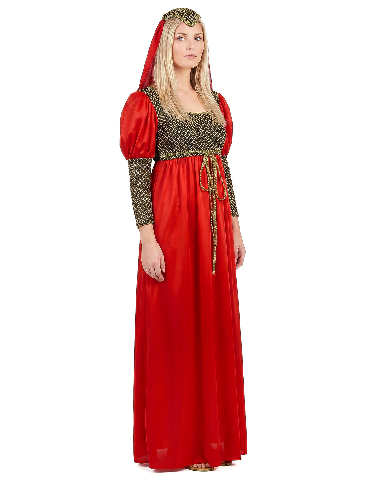 Femeie de deghizare medievală roșie