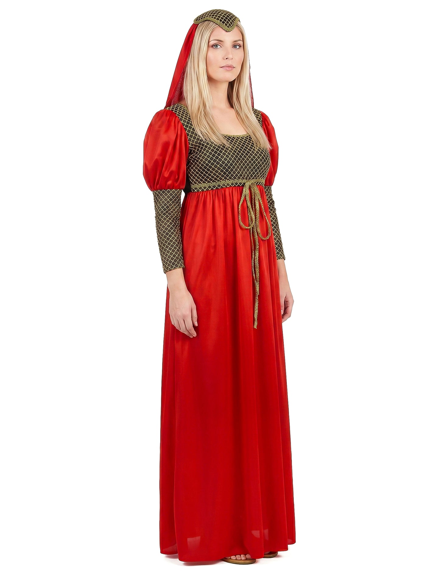 Femeie de deghizare medievală roșie