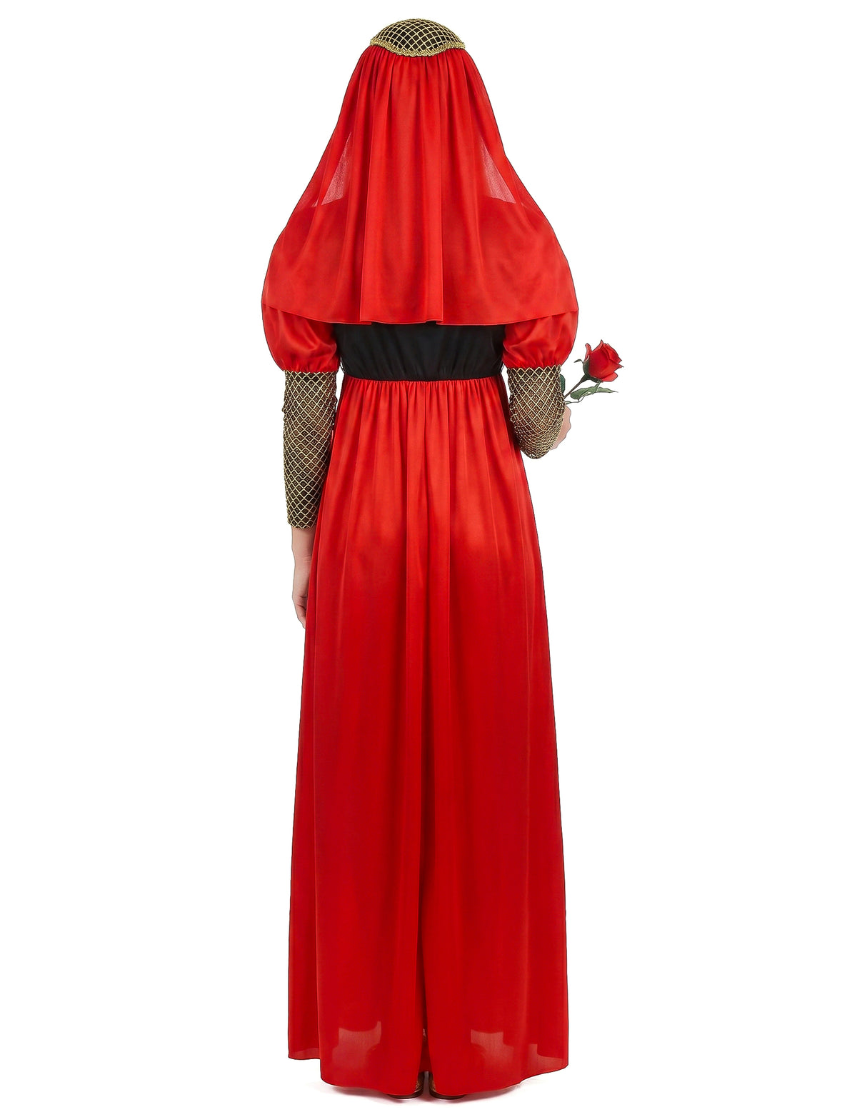 Femeie de deghizare medievală roșie