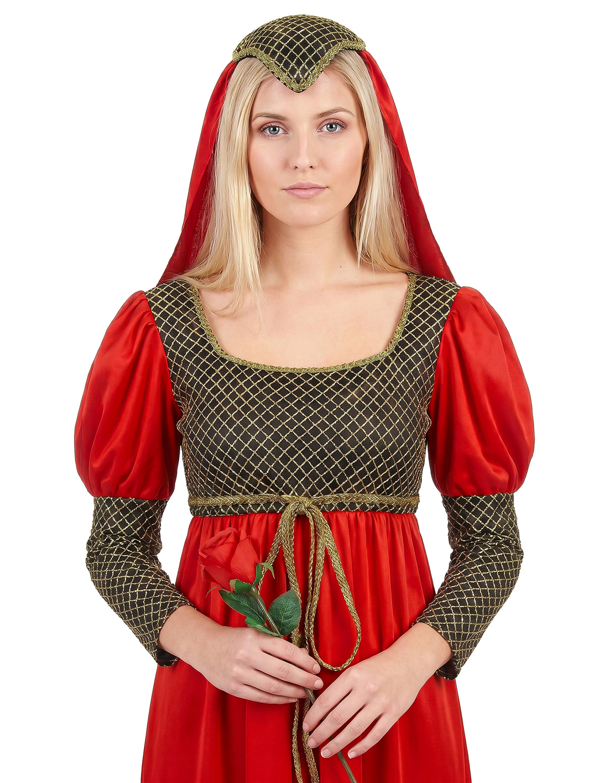 Femeie de deghizare medievală roșie