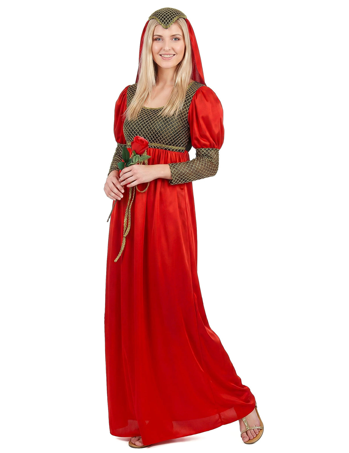 Femeie de deghizare medievală roșie