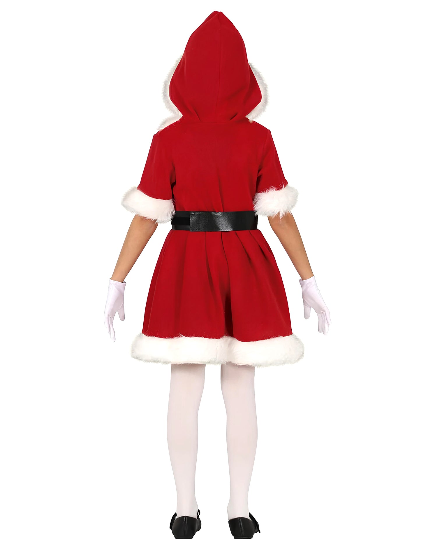 Costum pentru fete cu glugă pentru Mama Crăciun