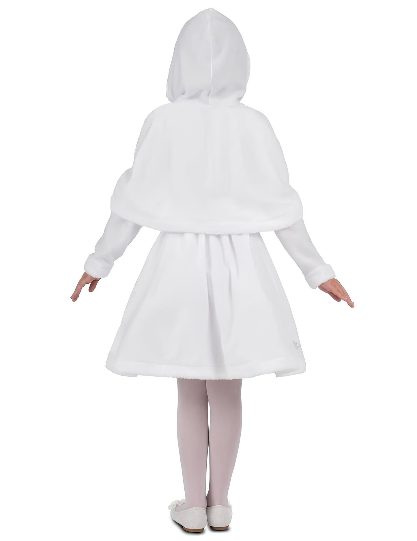 Costum de Moș Crăciun alb pentru fete