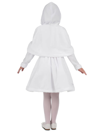 Costum de Moș Crăciun alb pentru fete