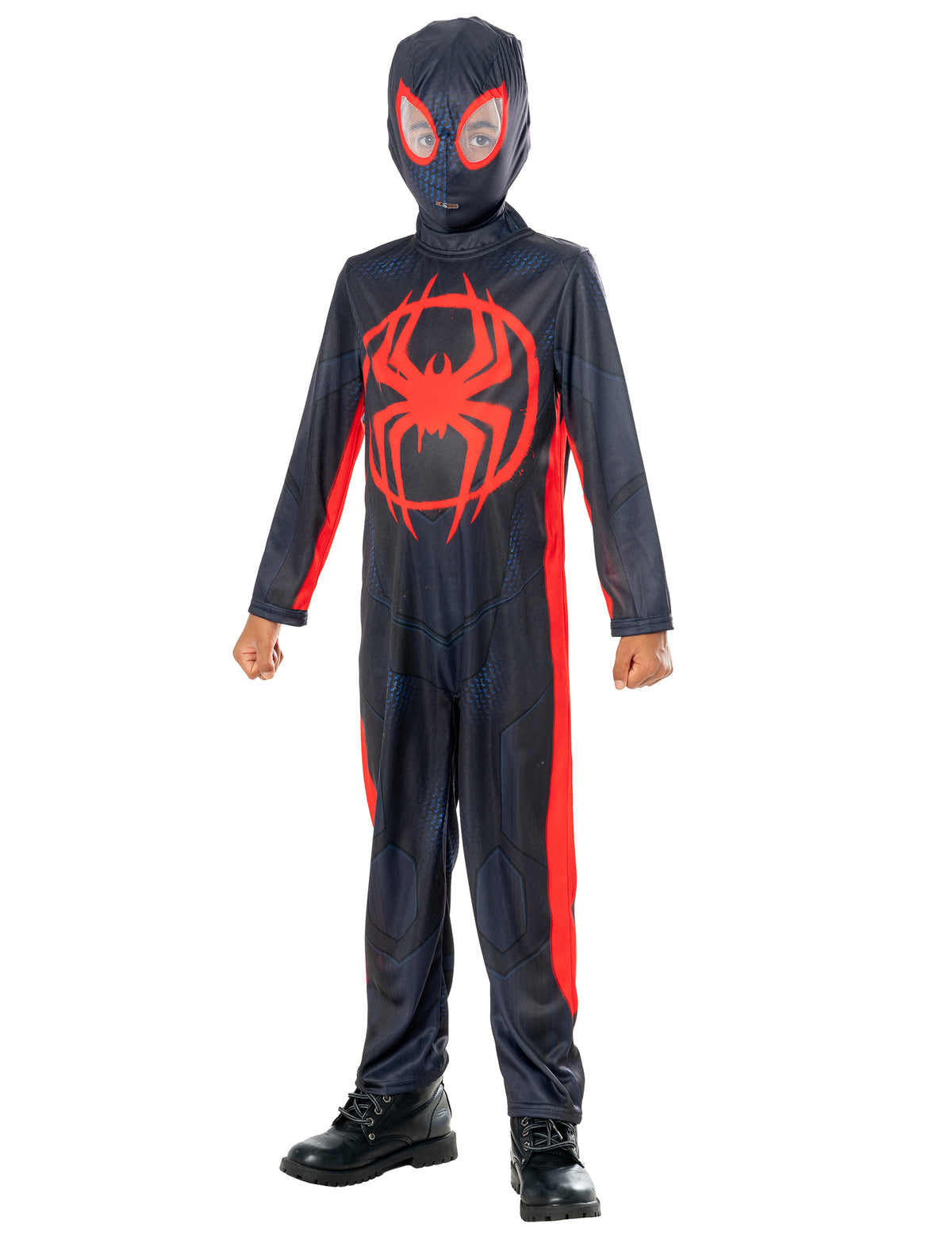 Déguisement Miles Morales Spiderman across the Spiderverse pour enfant noir et rouge